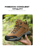 RAN Cow Leather Hiking Boots Men For men Outdoor Sport Walking Sneakers trekking Snow Shoes women Climbing Mountain Hunting boot