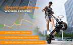RCB NFC D5 ABE Ultra Electric Scooter for Adults ABE Certified 500W Motor 1600W Peak 27Ah Battery 110-130km Range 10 Inch Self-repairing Tires Double Brake Dual Suspension Turn Signals NFC APP