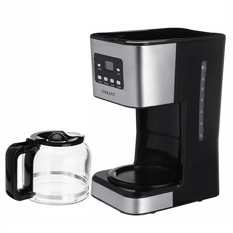 SOKANY 950W 1.5L Electric Coffee Maker 12-Cup Coffee Maker With 24-Hour Preset Keep Warm Function With Function US Plug