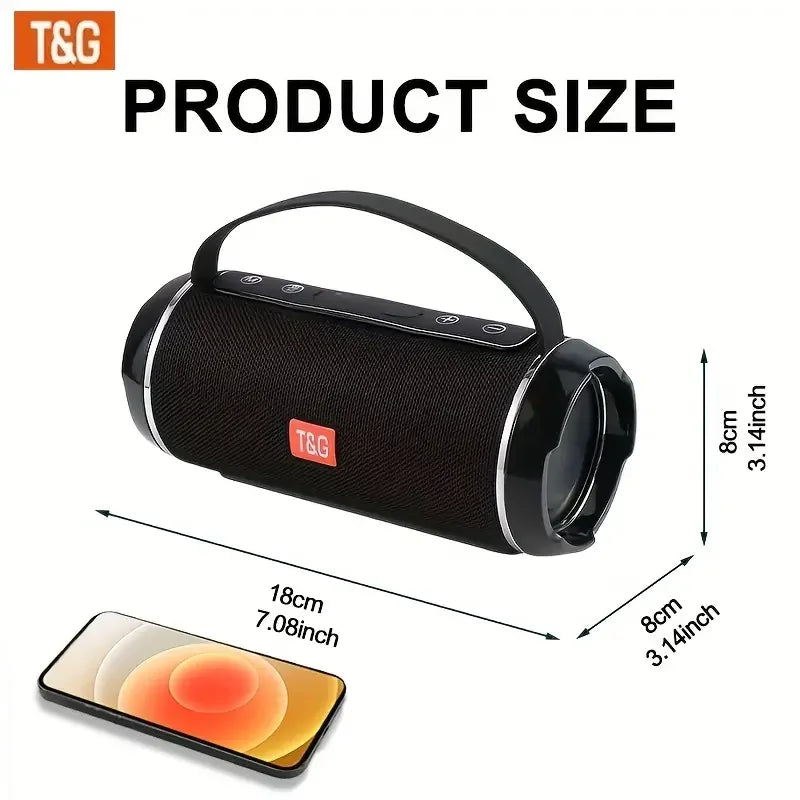 TG116C Outdoor Portable Upright Wireless Compatible Speaker, Cute Little Cube Speaker Music player, Support USB/ TF/ FM Radio Mu