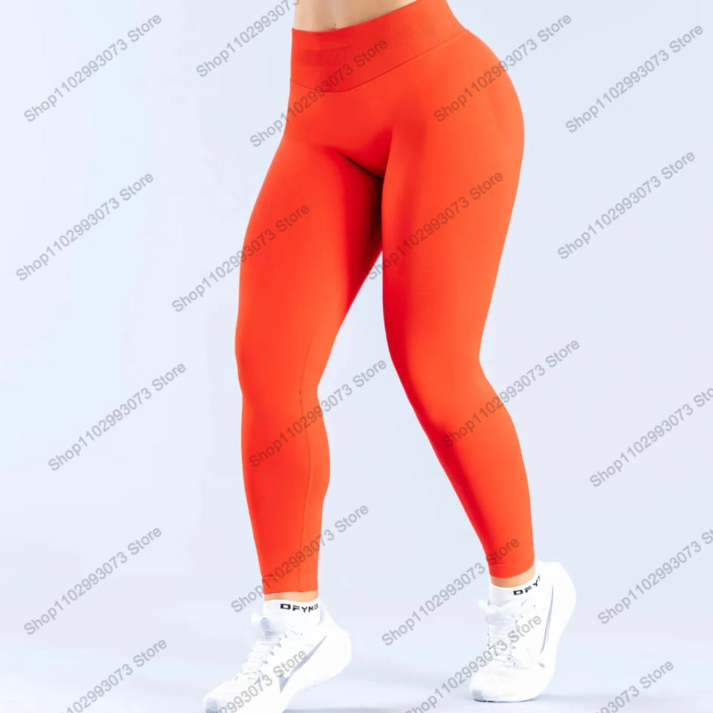 Women's High Waist Seamless Yoga Leggings Tummy Control Butt Lifting Workout Pants Soft Athletic Leggings for Gym Fitnes Running