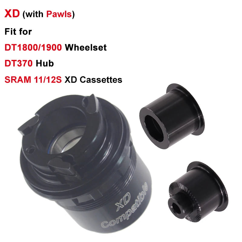 Bicycle Micro Spline Freehub MTB Road Bike Hubs Converters End Cap Adapter 11/12 Speed MS HG DT Hub Body Driver for XD DT240/350