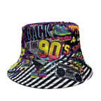 Classic Popular Funny Novelty 80S 90S Double-sided wear fisherman hat Outdoor Leisure Sunscreen Sun Hat Men Women bucket hats