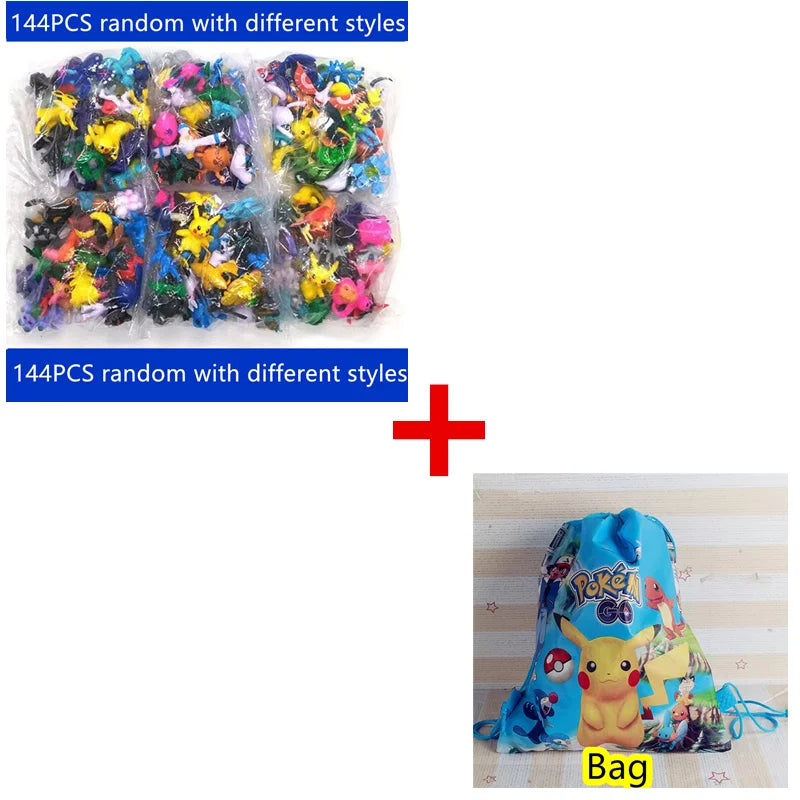 144 Style Anime  Action Figure Model Pokemon Figure Toys Ornamental Decoration Collect Toys For Children's Christmas Gift
