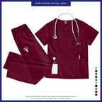 Niaahinn Scrubs Uniforms Sets Wholesale Medical Scrub Stretch Suit Healthcare Nursing Uniform Unisex Surgical Uniforms Woman Men