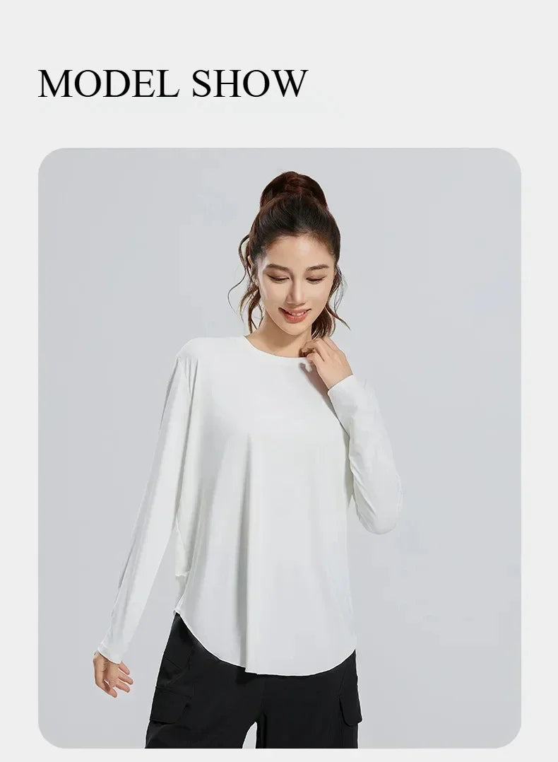 STOUREG Yoga Cover Up, Breathable Sportswear, Loose Fitness Shirt, Plus Size Workout Tops, Summer Cooling T-shirt
