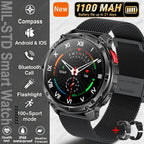 2026 New T-Rex 3 Ultra 1100mAh Smart Watch 5ATM Waterproof Outdoor Sports GPS Track Heart Rate Compass Bluetooth Call Smartwatch