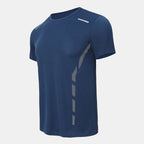 4/1 Pcs Men's Summer Multicolor Quick-drying Sports Short Sleeve Loose Breathable Fitness Running Badminton T Reflective Strip