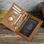 CONTACT'S Genuine Leather Passport Wallet Card Holder Coin Purse AirTag Slot Men Travel Wallet Women‘s Purse Passport Cover Bag