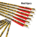 6/12/24pcs 20'' Archery Crossbow Bolt Carbon Arrow with 4-inch Feather ID7.6mm  Outdoor Hunting Sports Practice Crossbow Arrows