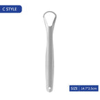 Open Type Tongue Scraper Stainless Steel Oral Tongue Cleaner Brush Cleaning Coated Tongue Toothbrush Oral Hygiene Care Tools