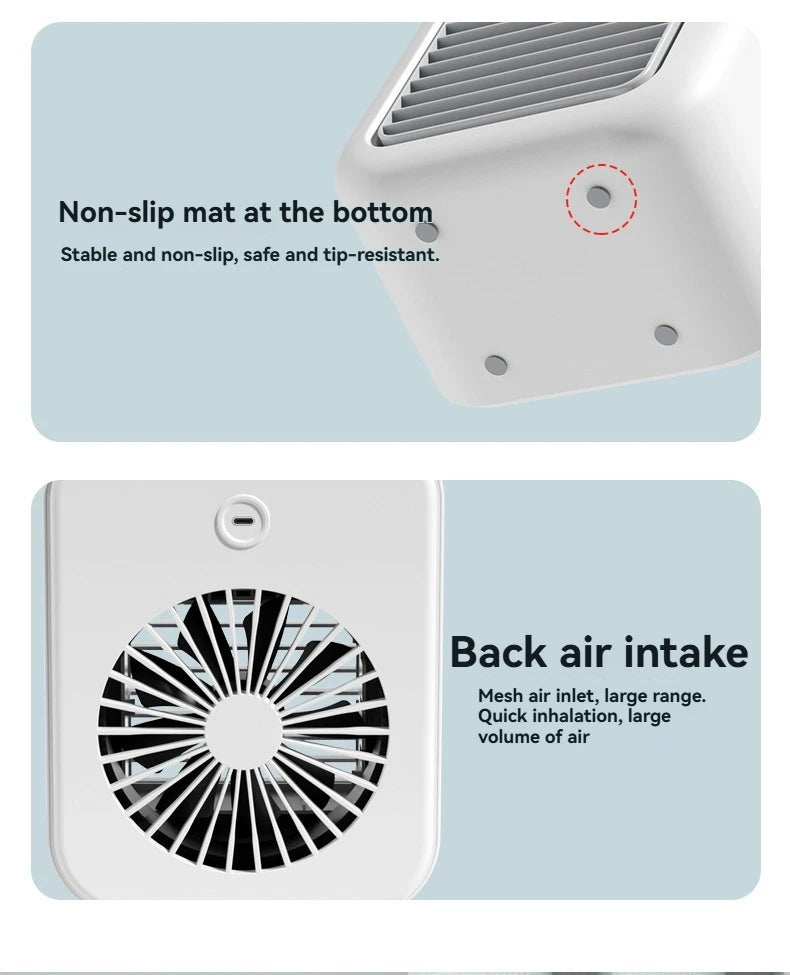 Wireless Air Conditioner Mini Portable Air Cooler Fan 500ml Ice Water Spray Humidifier For Home Air Conditioning Mist Fan USB