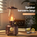 Retro Lamp Style Wireless Bluetooth Speaker with Portable FM Radio and USB Port Bluetooth 5.3 Suitable for Camping Home Decor