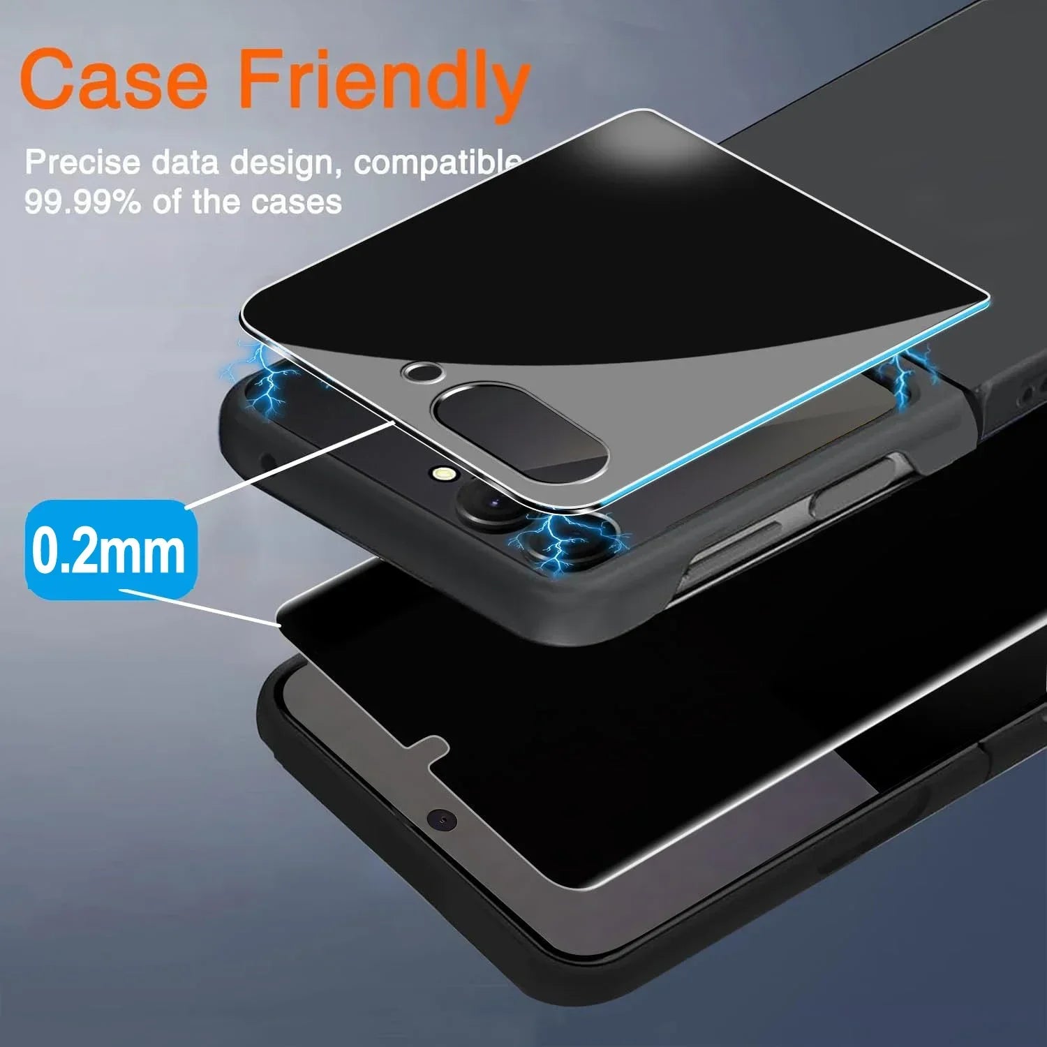4in1 Privacy Screen Protector Inner & Outer Anti-Spy Hydrogel Films for Samsung Galaxy Z Flip 7 Flip7 Anti-peeping Protectors