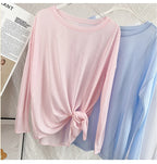 Women's Yoga Shirts Sports Tops Long Sleeve O-neck Breathable Running Shirt Loose Fitness Clothes Gym Sportwear Pilates T-shirts