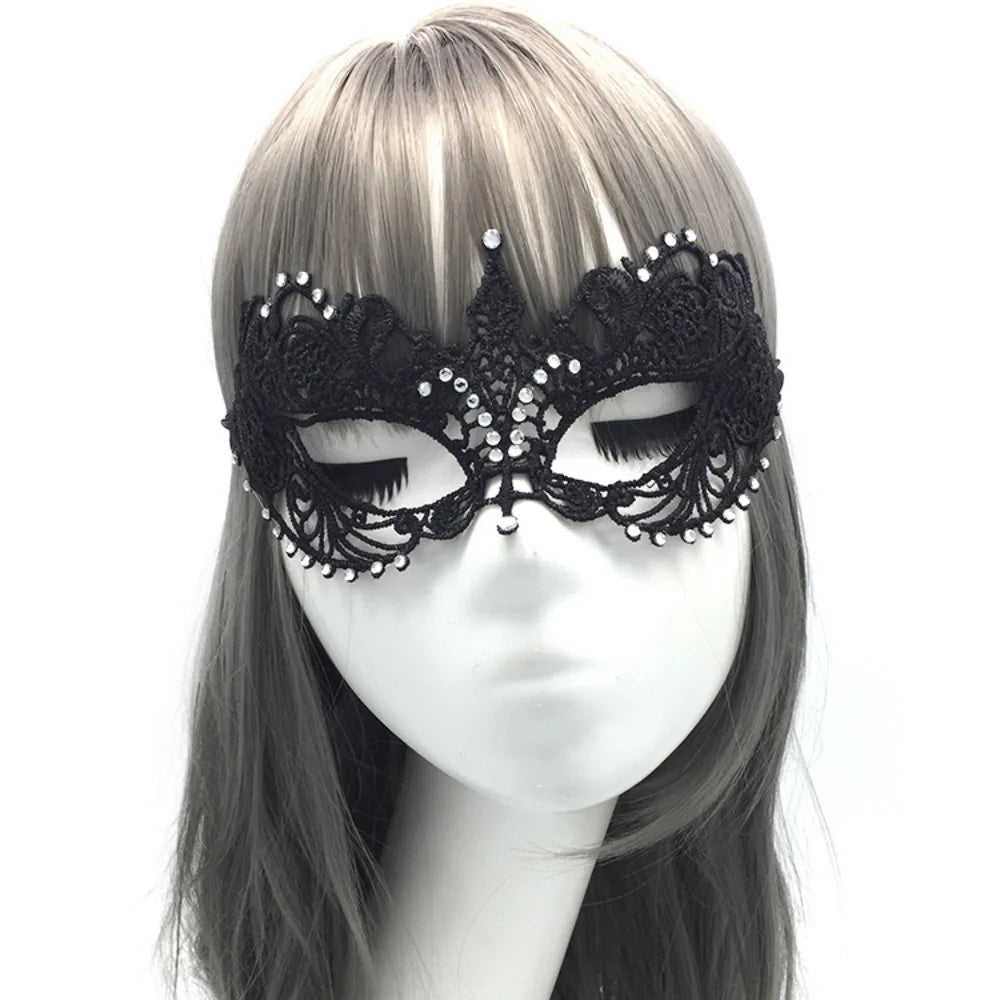 New Women Hollow Lace Face Mask Masquerade Sexy Cosplay Prom Party Props Costume Mask Nightclub Halloween Black Eye Mask