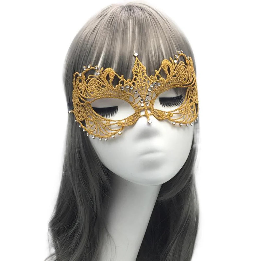 New Women Hollow Lace Face Mask Masquerade Sexy Cosplay Prom Party Props Costume Mask Nightclub Halloween Black Eye Mask