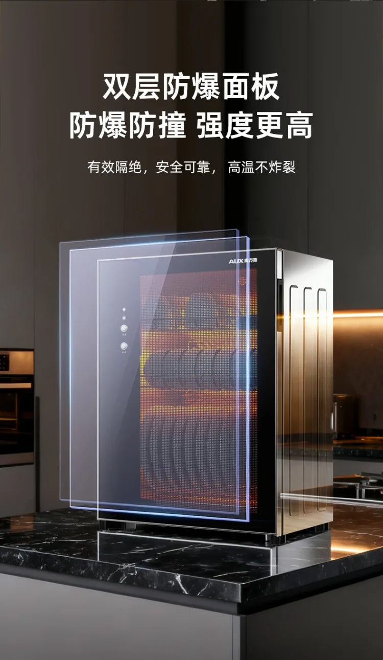 220V AUX Portable Disinfection Cabinet Kitchen Sterilizer Dryer for Tableware New Model No Drip WBA