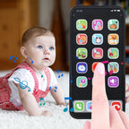 Kids Toy Phone Children Educational Learning Phone with Light Sound Music Interactive Touch Screen for Toddler Early Development