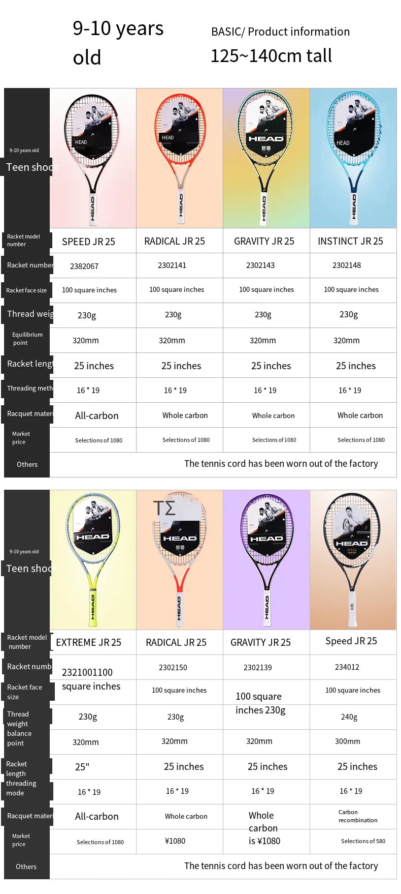 HEAD 2026 New Carbon Tennis Racket for Men Women Tenis Raquete Blue