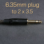 OPENHEART 16 Core Headphone Cable 1 to 2 jack dual 3.5/2.5/4.4mm/XLR Balance Cable For HIFIMAN DENON Replacement Cable 2m 3m