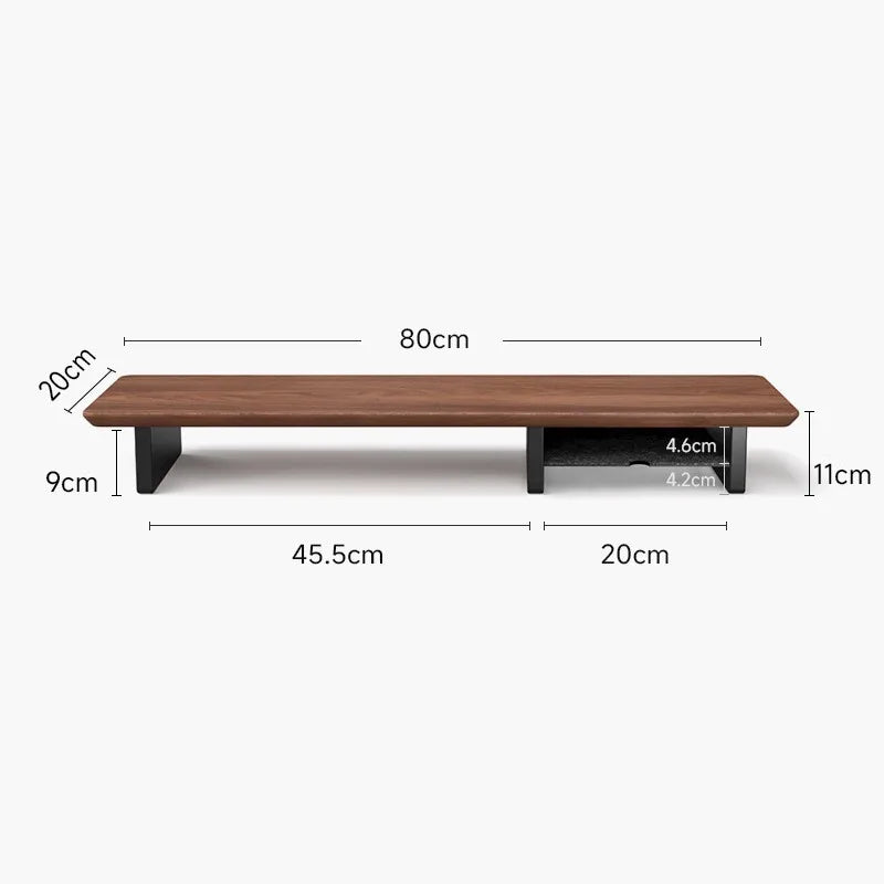 Z1 Monitor Height Increasing Rack Office Luxury Desk Setup E-sports Room Monitor Bracket Wooden Screen Stand with Compartments