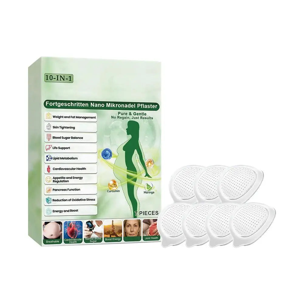2026 Newest Nano Microneedle Firming Sticker - Moringa & Curcumin Extract, Skin Tightening, Fat Management For Women Men