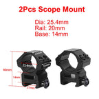 2PCS Hunting Rifle Scope Mount Ring for Dia 25.4mm 30mm 35m Tactical Scope Flashlight 11mm 20mm Picatinny Rail Mount Accessories