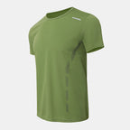 4/1 Pcs Men's Summer Multicolor Quick-drying Sports Short Sleeve Loose Breathable Fitness Running Badminton T Reflective Strip
