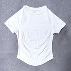 Seamless Yoga Top for Women Short Sleeve Gym Crop Top Light Weight Yoga Shirts Fitness Gym Shirts Stretchy Sports Shirts