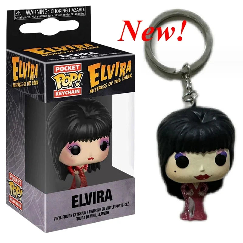 New FUNKO Keychains Disney Demona Princess Bella Ariel Alice Anna Elsa Bell Jack Sally stitch Action Figure Toys Ornaments
