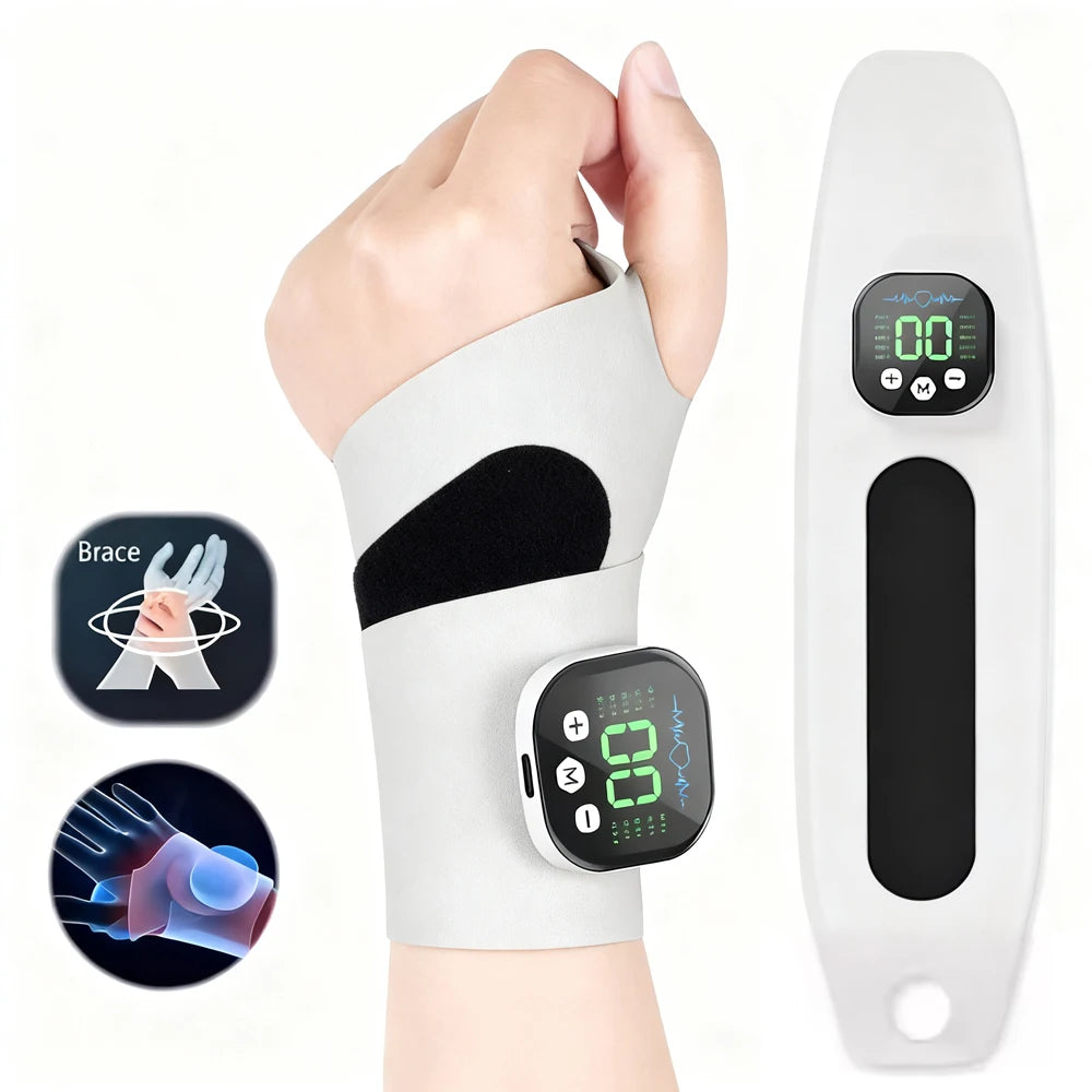 EMS Electric Cordless Hand Wrist Massager 10 Mode Vibration Massage Relieve Hand Muscle Fatigue USB Rechargeable Wrist Brace Wra Main image