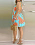 Floral Print Halter Neck Dress Boho Backless Halter Dress For Spring  Summer Women's Clothing