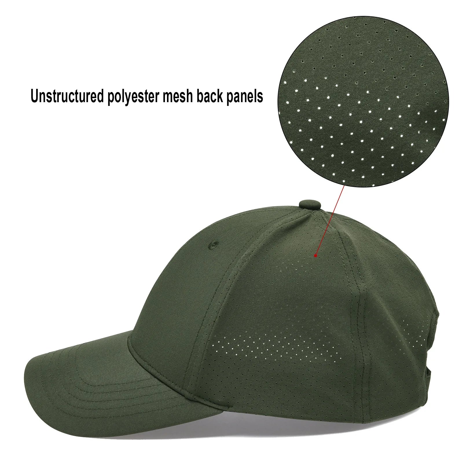 FUICUI Unisex Classic Mesh Adjustable Breathable Golf Dad Hat Baseball Cap for Running Fishing and Outdoor Activities