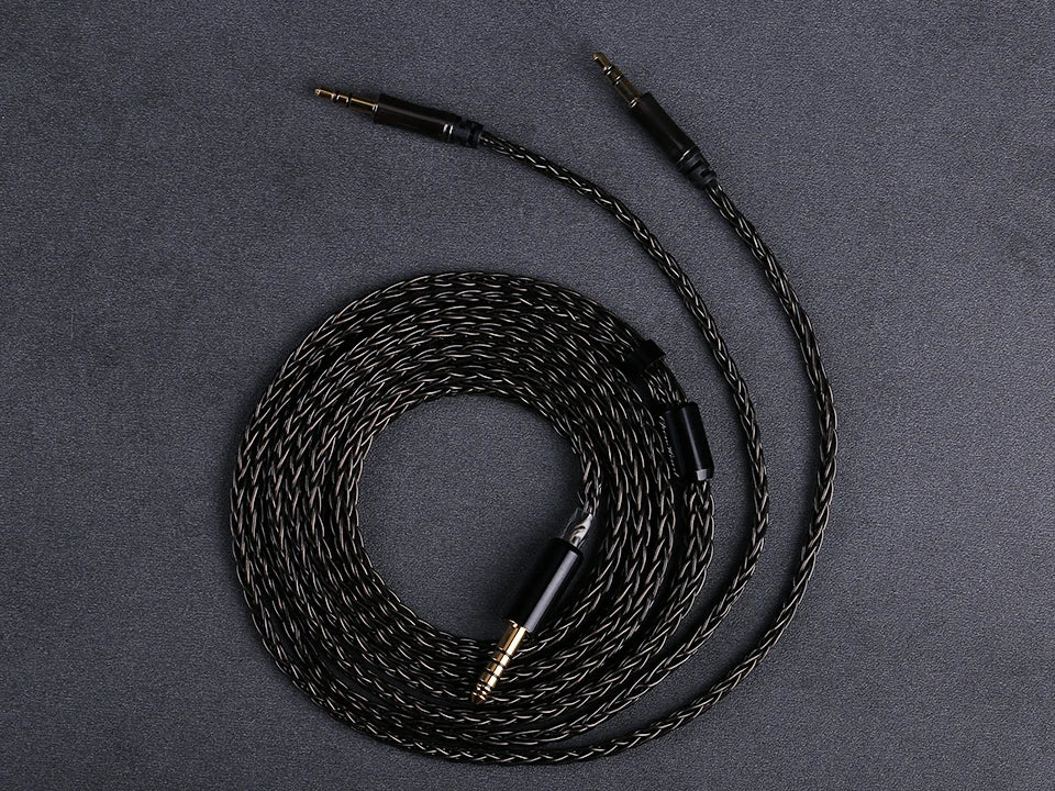 OPENHEART 16 Core Headphone Cable 1 to 2 jack dual 3.5/2.5/4.4mm/XLR Balance Cable For HIFIMAN DENON Replacement Cable 2m 3m