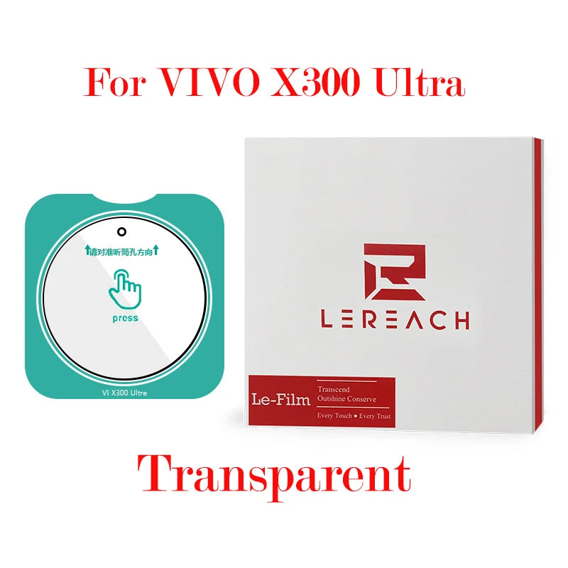 Lereach for VIVO X300 Ultra X300S Self-Locating Frame Tempered Glass Camera Lens Protector Anti-Scratch Film