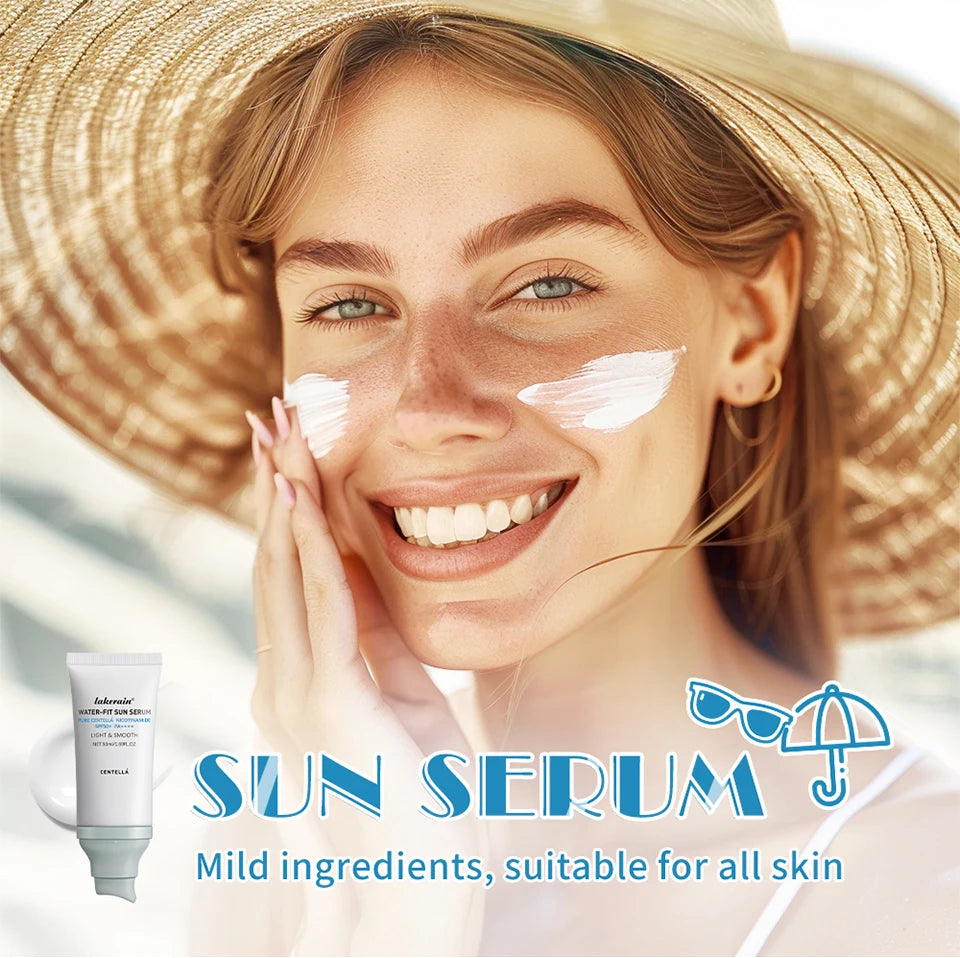 50ml Sunscreen Cream Moisturizing Soften Skin Lighweight Non-sticky Natural Radiance High Sun Protection Facial Skincare