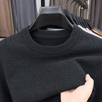 2025 New Men's Casual Sweater Round Neck Long Sleeve Knitted Sweater Diamond Pattern Fashion Versatile Top 2029
