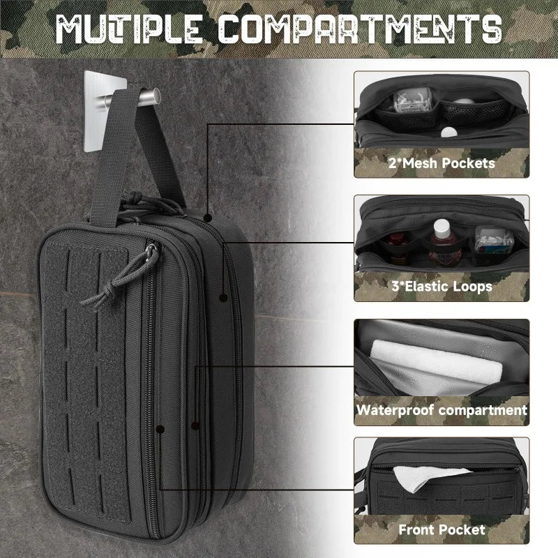 Tactical Toiletry Bag For Men Hygiene Bag Mens Shaving Kit Travel shower Makeup makeup pouch cosmetic organizer bags