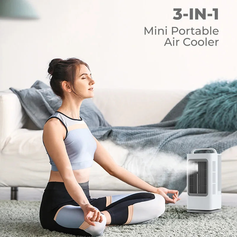 Portable Cooling Fan, Intelligent Remote & Touch Control, Timer, Strong Wind, Water & Ice Cooling, Multifunctional Air Cooler fo Secondary image