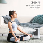 Portable Cooling Fan, Intelligent Remote & Touch Control, Timer, Strong Wind, Water & Ice Cooling, Multifunctional Air Cooler fo