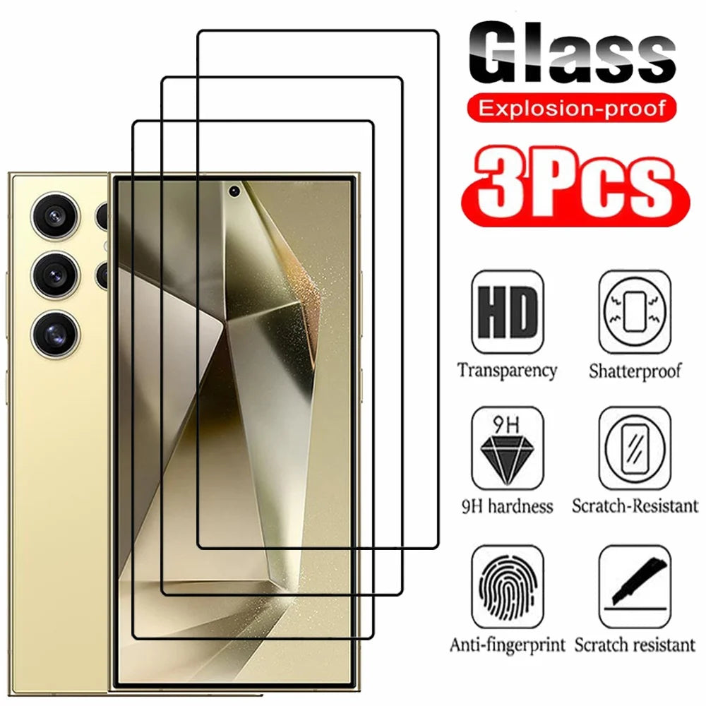 Tempered Glass For Samsung Galaxy S26 S25 S24 Ultra Screen Protector A17 A27 A37 A57 A56 A36 A26 A16 A55 A54 A53 A35 Film Main image