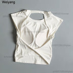 Sexy Backless Sports Vest Women Fixed Chest Pad Tight Quick-Drying Slim Fit Yoga Top Breathable Fitness Shirt