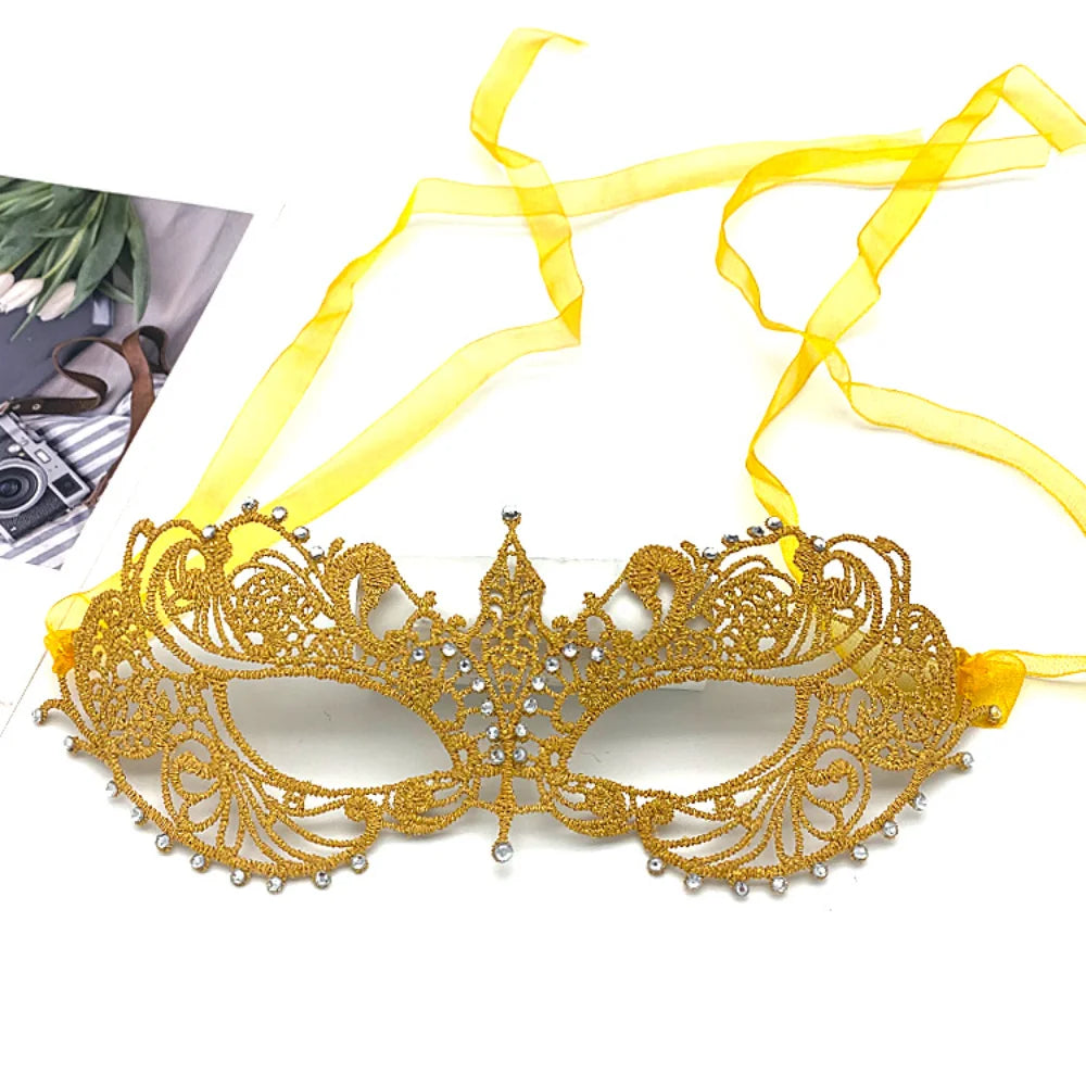 New Women Hollow Lace Face Mask Masquerade Sexy Cosplay Prom Party Props Costume Mask Nightclub Halloween Black Eye Mask