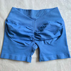 Back Scrunch Shorts Women Seamless V-Back Waist Line Scrunch Booty Shorts Fitness Workout Running Yoga Gym Shorts