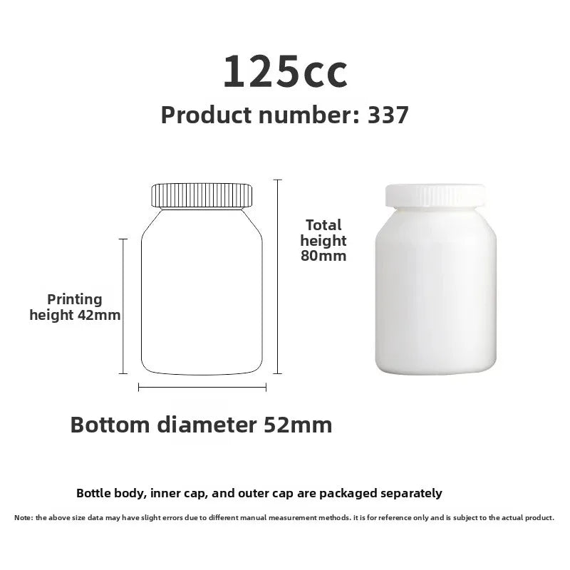 New HDPE 200ml 90 Capsules DHA Vitamin Tablets Deep Sea Fish Oil Capsules Food Grade Health Supplement Bottle