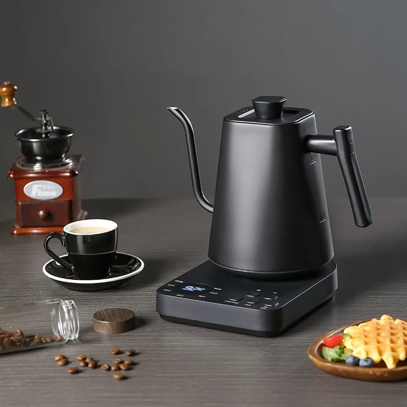 Electric Gooseneck Kettle 1000ML  Hand Brew Coffee Tea 1200W Pot Smart Teapot Temperature Control Pot Rapid Heating Kettle 220v