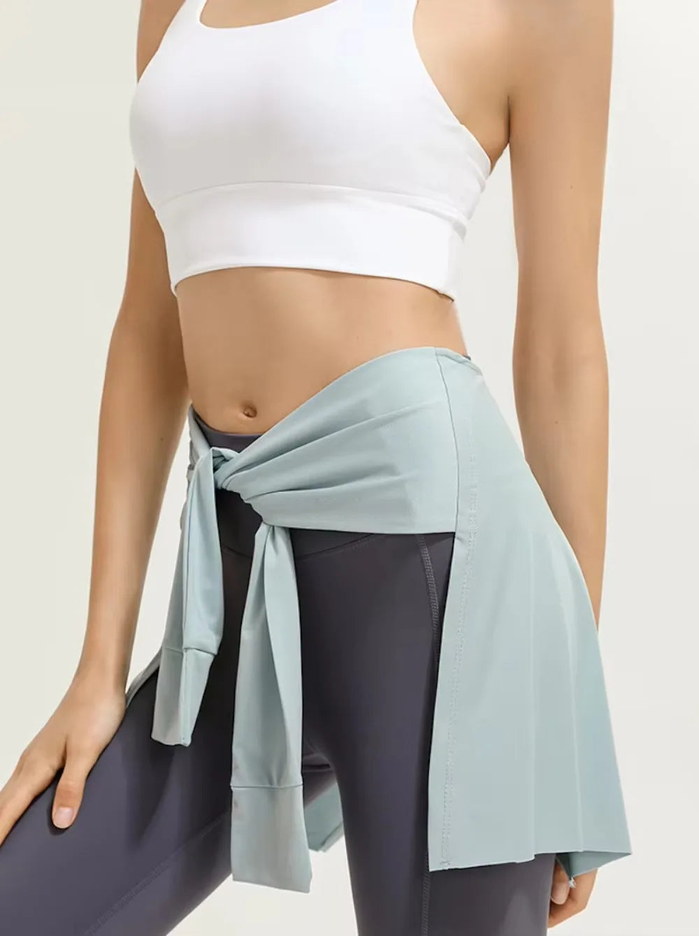 Gym Skirt Wrap Covering Buttocks Workout Fitness Wear Dance Ballet Skirts for Women Sport Yoga Dress Short Thigh Cover Skirt