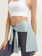 Gym Skirt Wrap Covering Buttocks Workout Fitness Wear Dance Ballet Skirts for Women Sport Yoga Dress Short Thigh Cover Skirt