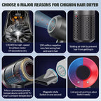 Ionic Hair Dryer 5 In 1 With Diffuser Professional Hair Care Appliances Women Salon Barber Leafless Hairdryer Super Hair Dryer